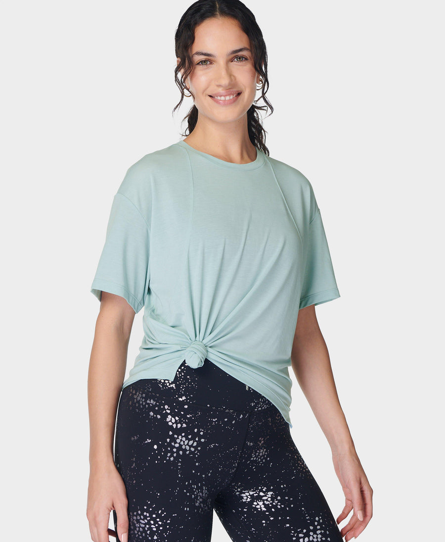 Soft Flow Studio Tee Sb9667 Muted-Teal-Blue