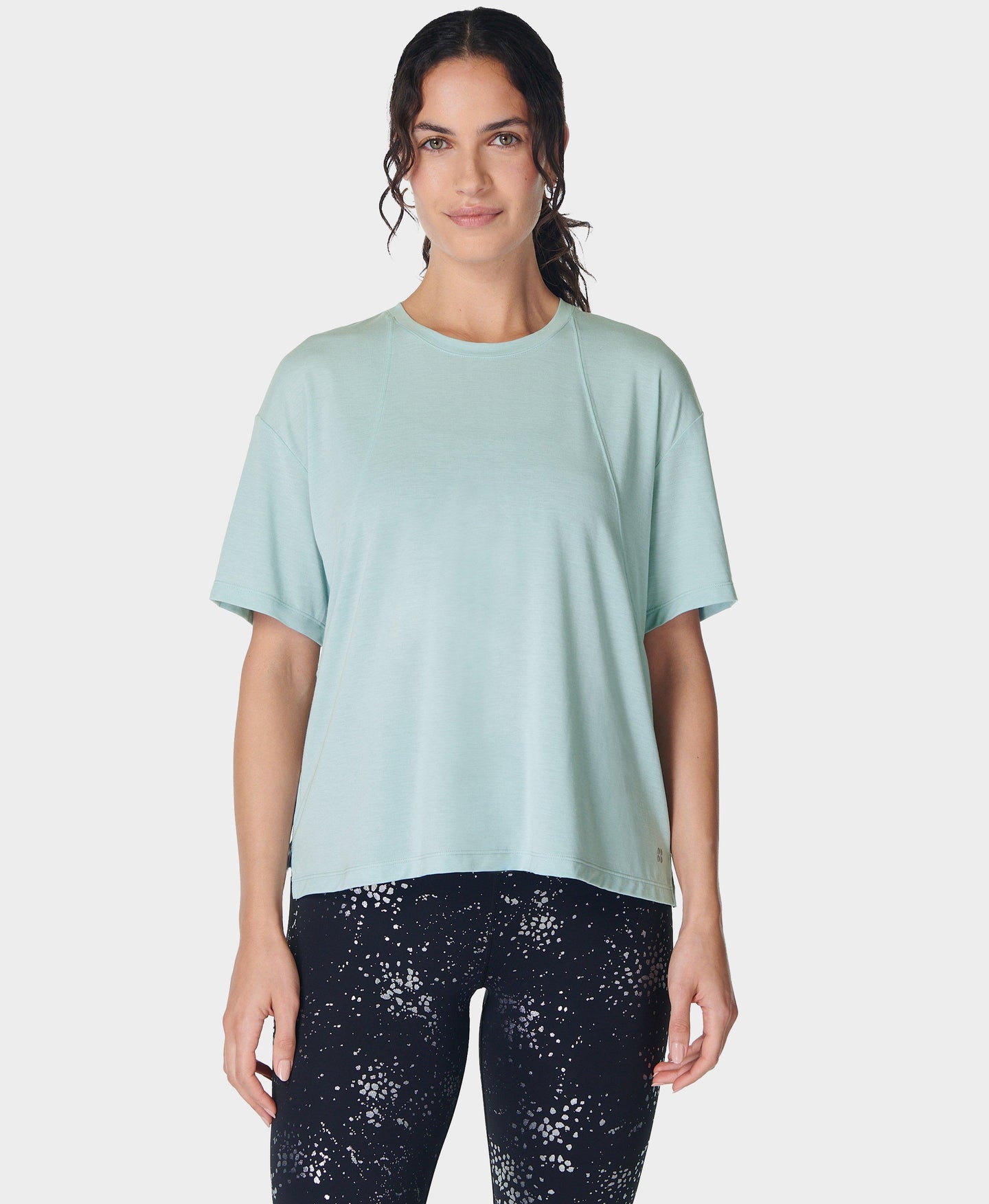 Soft Flow Studio Tee Sb9667 Muted-Teal-Blue