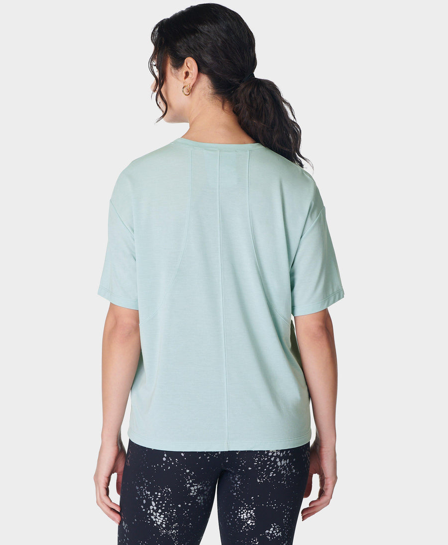 Soft Flow Studio Tee Sb9667 Muted-Teal-Blue