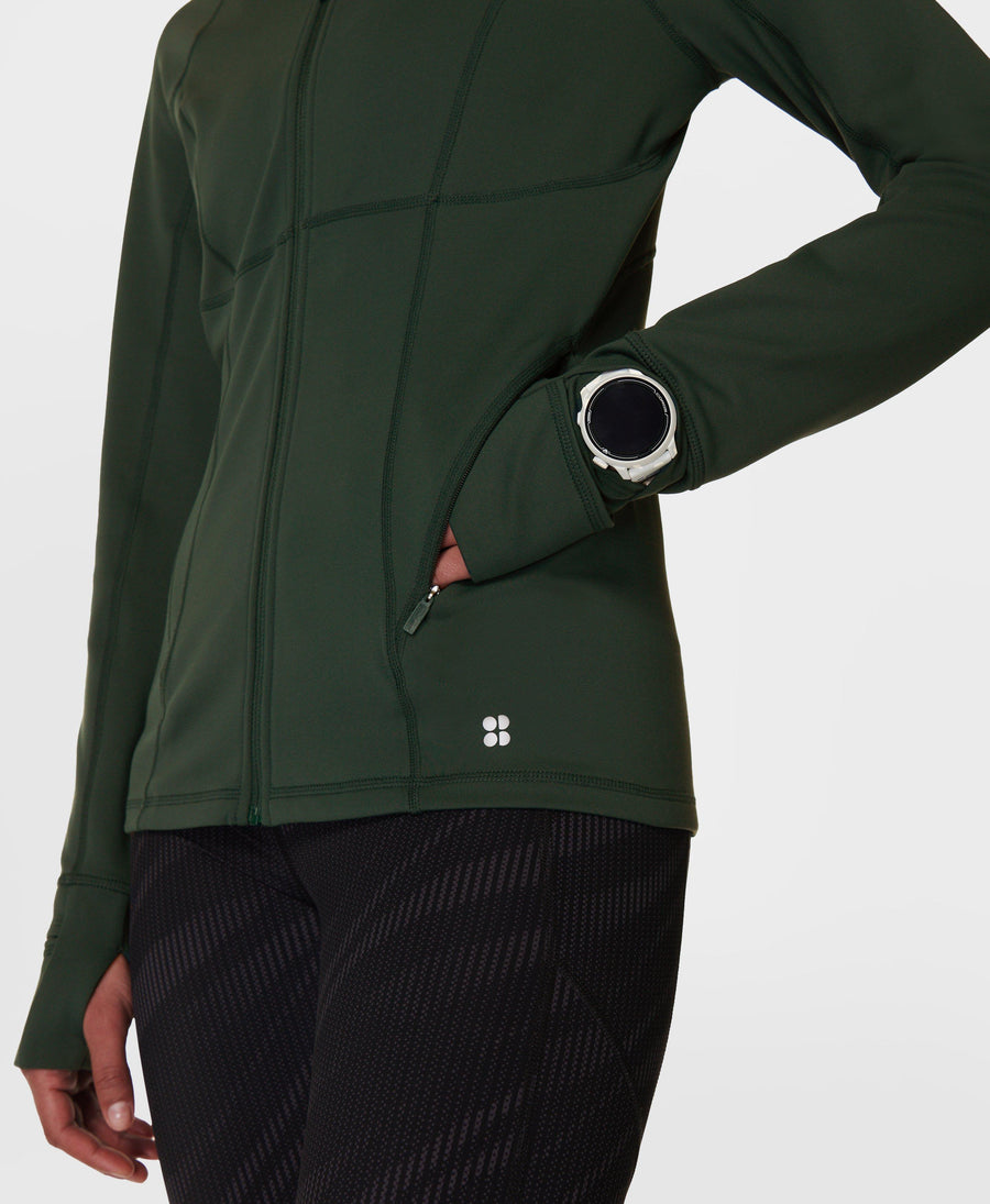 Pro Run Zip Up Sb9668 Trek-Green