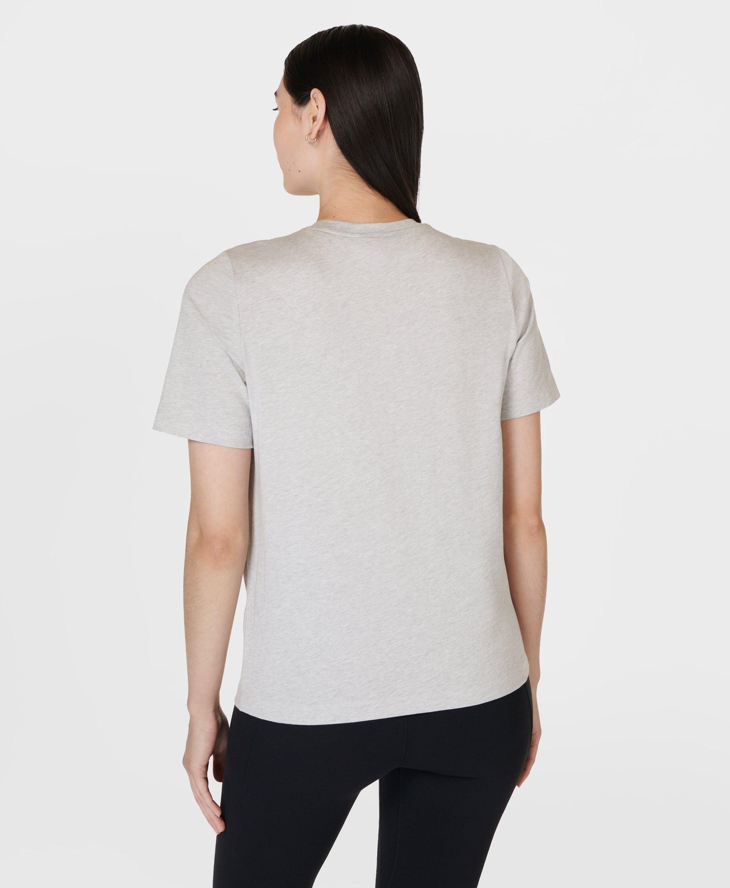 Essential Crew Neck T-shirt Sb9687b Light-Grey-Marl