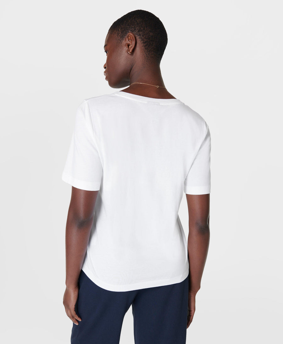 Essential V-neck T-shirt Sb9688 White