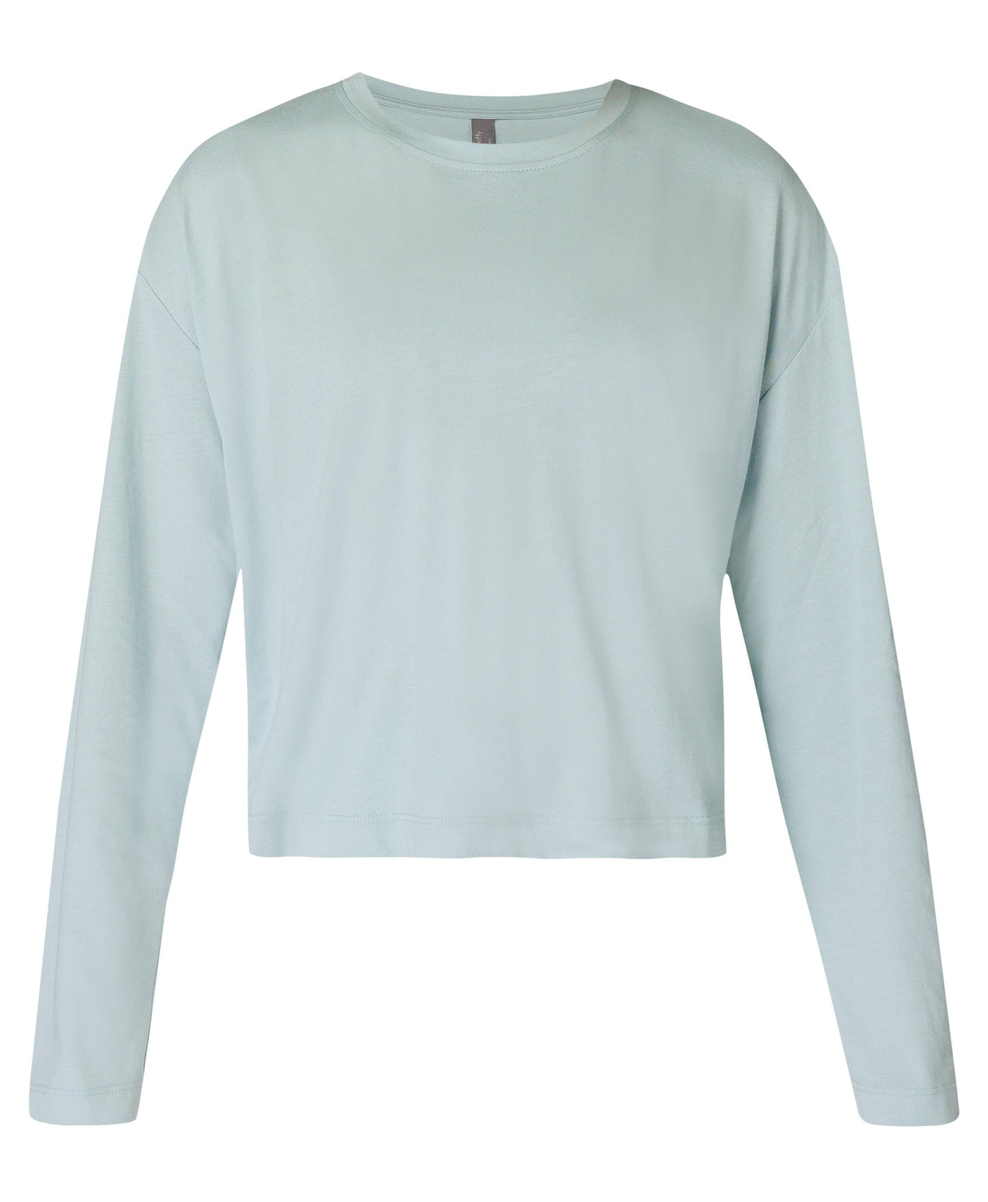 Essential Crop Long Sleeve T-s Sb9689 Muted-Teal-Blue