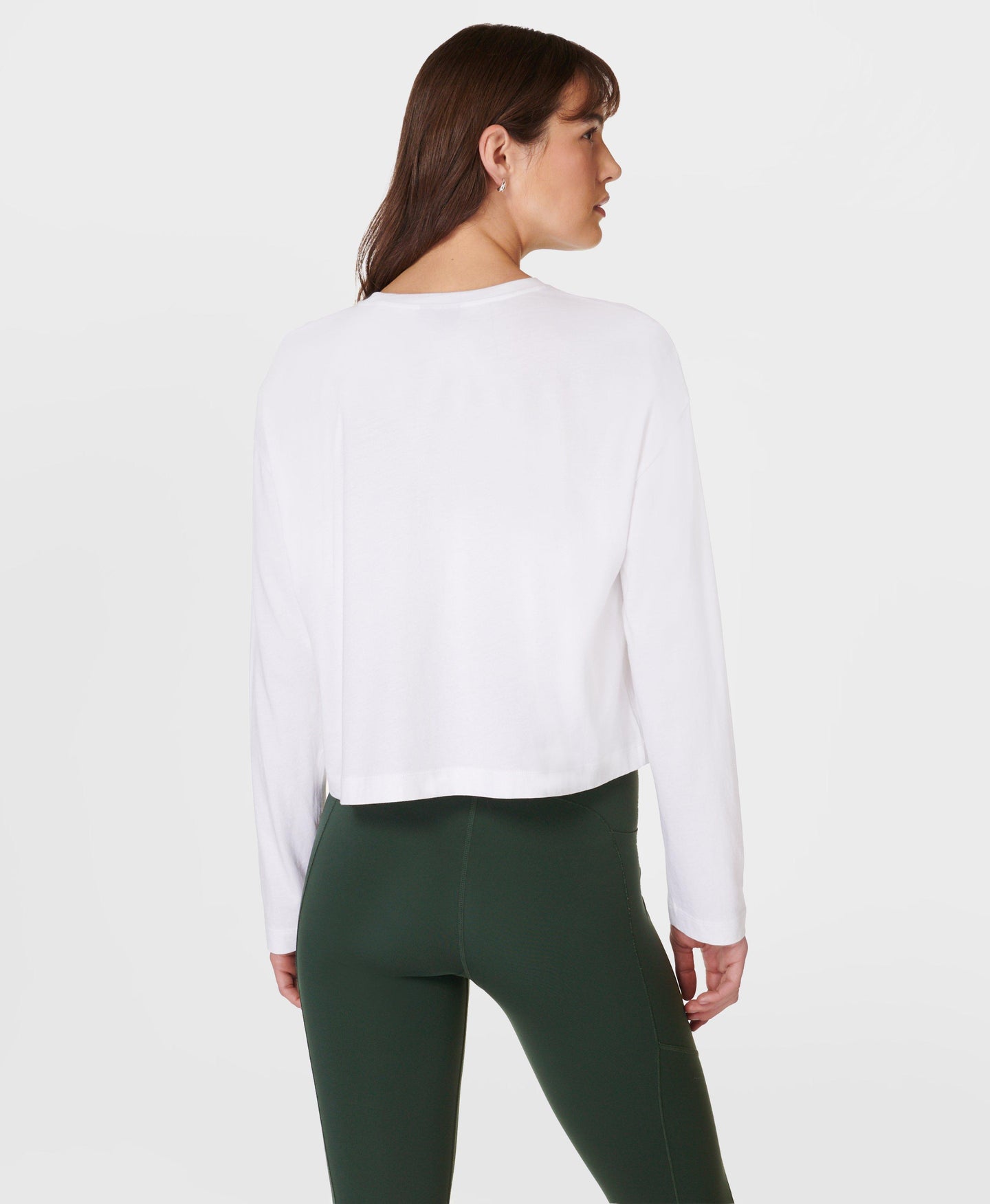 Essential Crop Long Sleeve T-s Sb9689 White