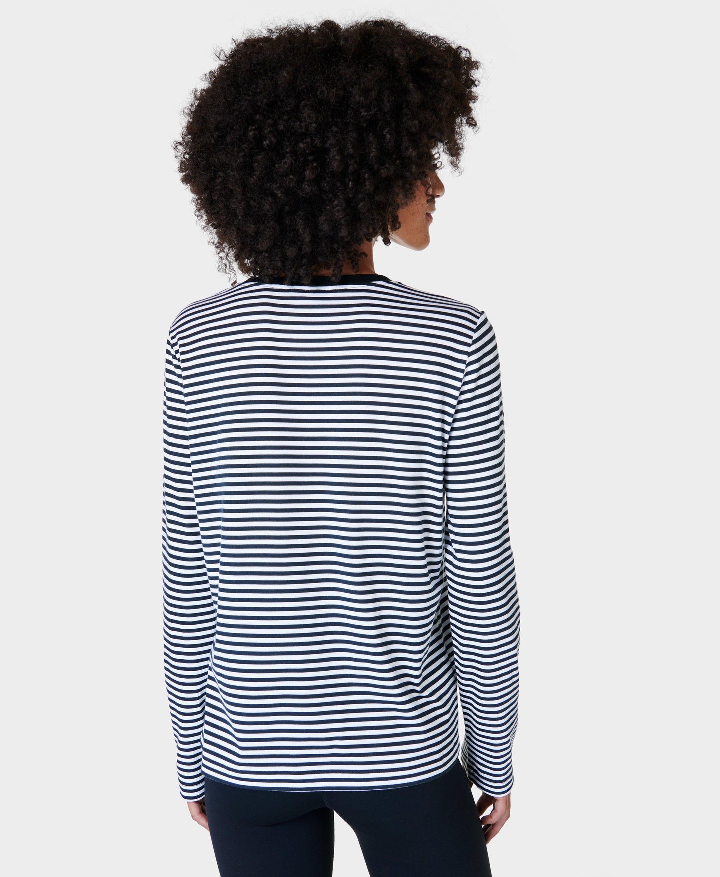 Essential Long Sleeve T-shirt Sb9690a Black-And-White-Stri