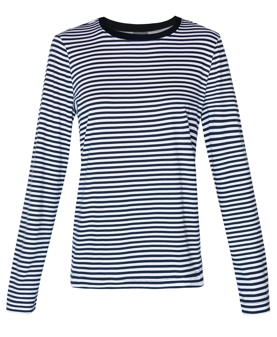 Essential Long Sleeve T-shirt Sb9690a Black-And-White-Stri