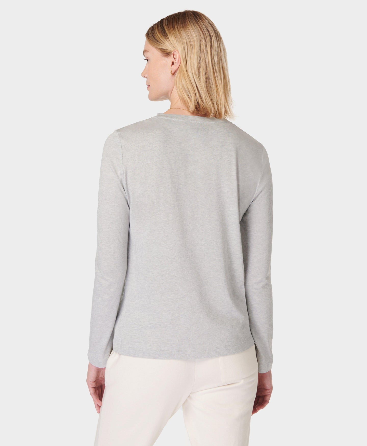 Essential Long Sleeve T-shirt Sb9690b Light-Grey-Marl