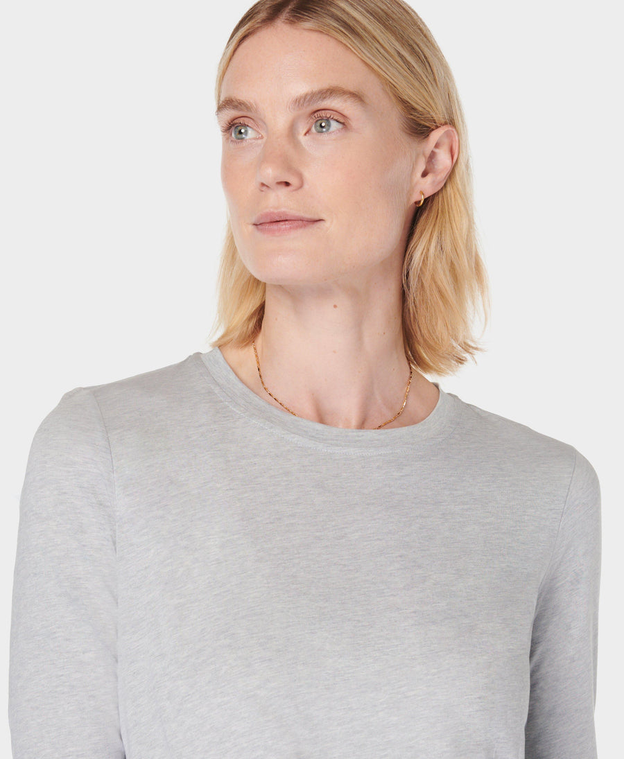 Essential Long Sleeve T-shirt Sb9690b Light-Grey-Marl