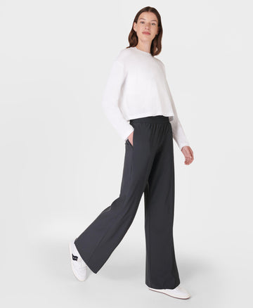 Explorer Wide Leg Track Pant Sb9697 Active-Grey