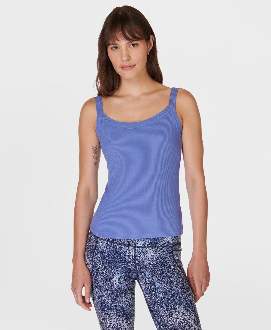 Harper Strappy Tank Top Sb9701 Cornflower-Blue