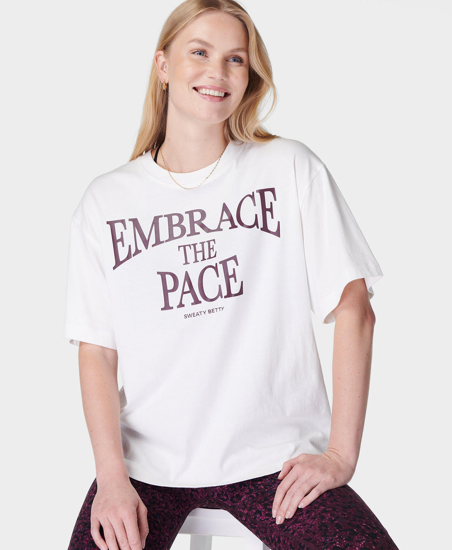 Embrace The Pace T-shirt Sb9782 White