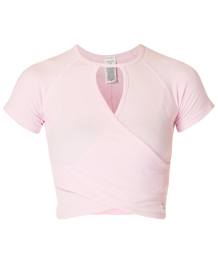 Mindful Seamless Wrap Tee Sb9787 Repose-Pink