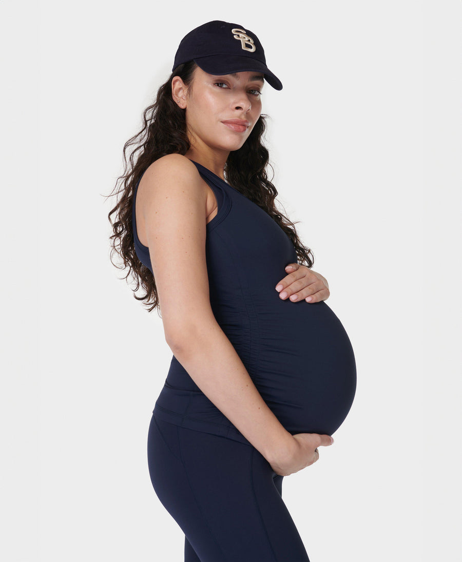 All Day Active Maternity Tank Sb9797 Navy-Blue