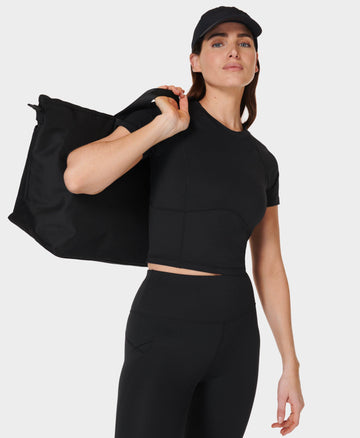 All Day Active Cropped T-shirt Sb9798 Black