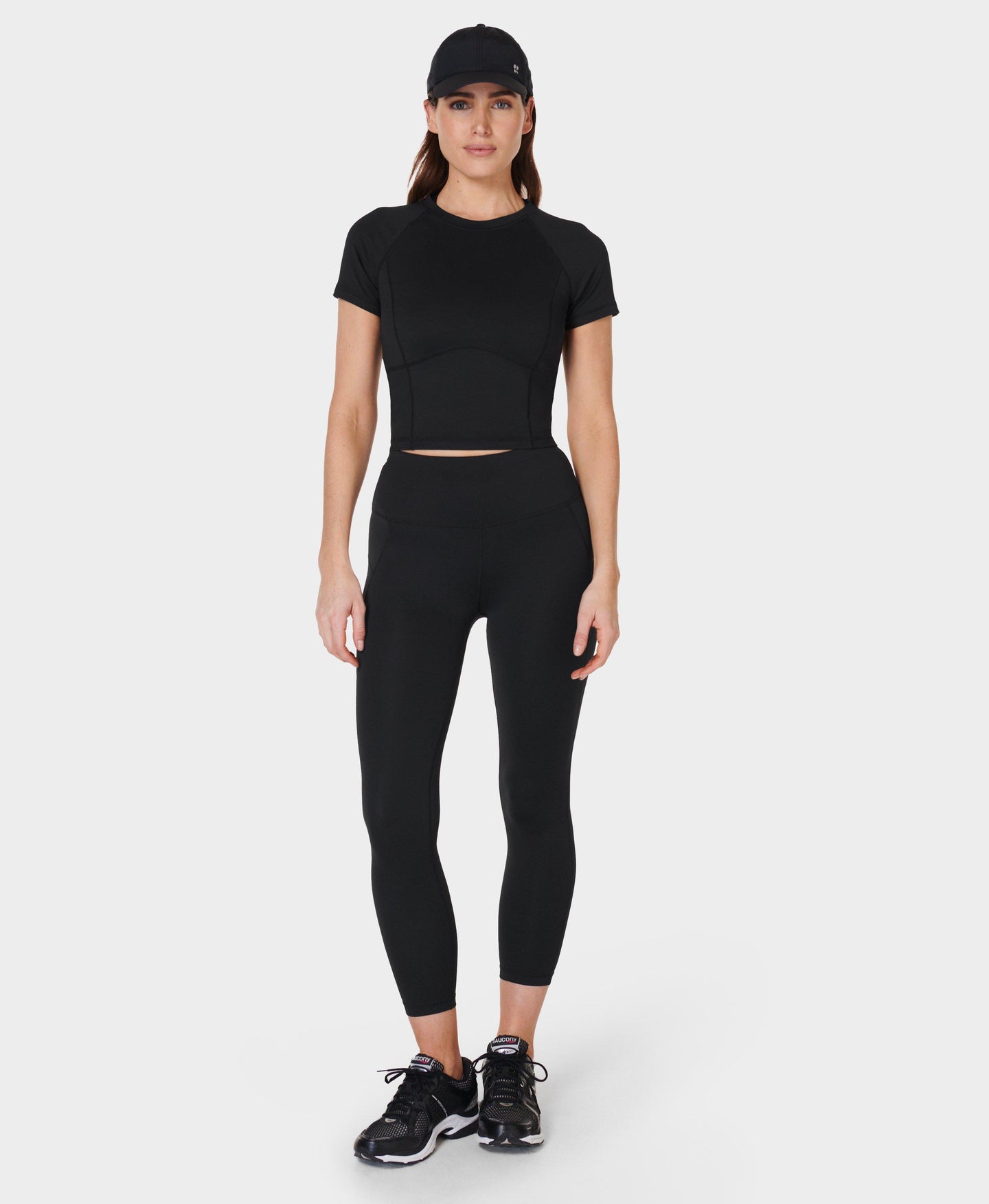 All Day Active Cropped T-shirt Sb9798 Black