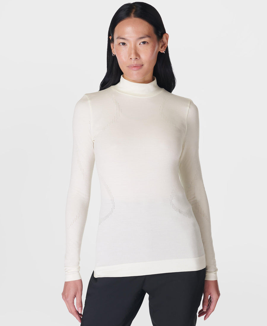 Merino Blend Turtle Neck Base Sb9811 Studio-White