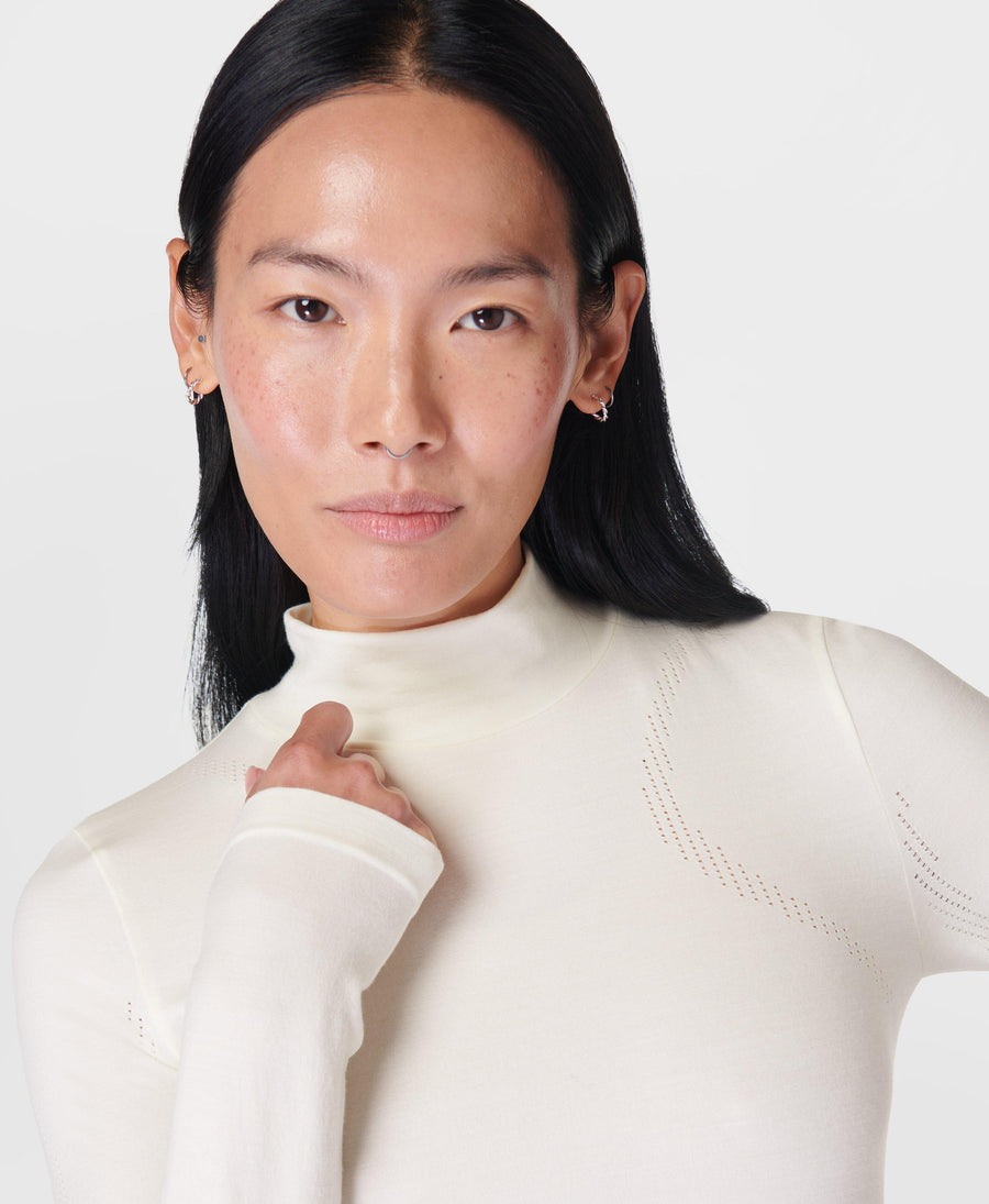 Merino Blend Turtle Neck Base Sb9811 Studio-White