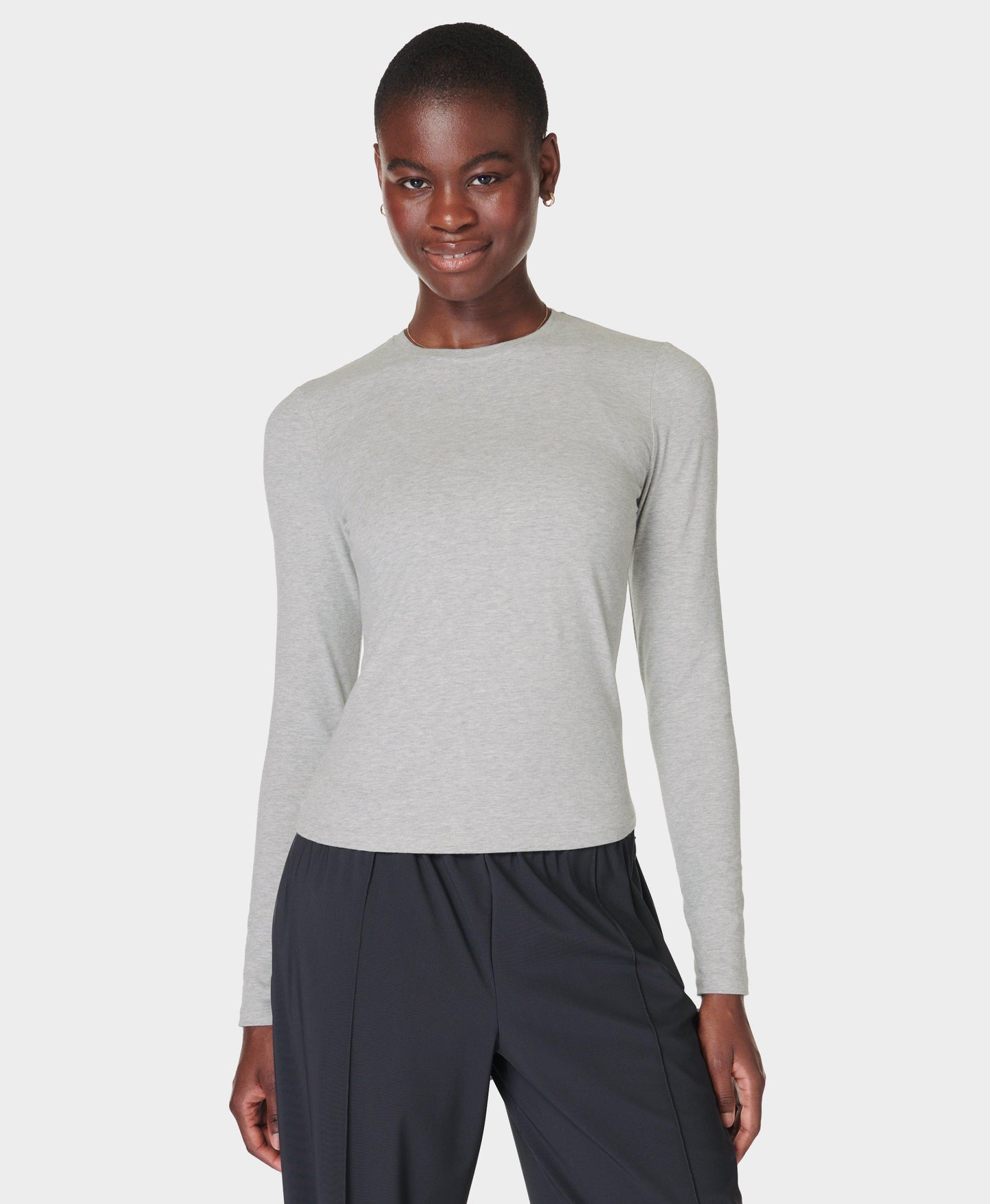 Essential Sculpt Long Sleeve T Sb9818b Light-Grey-Marl