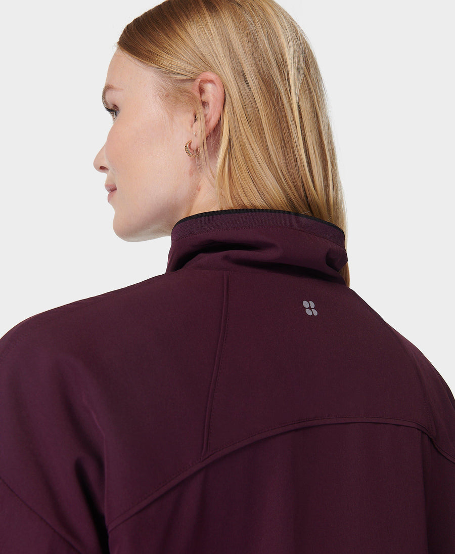 Fleece Lined Half Zip Sb9820 Midnight-Cherry-Purp