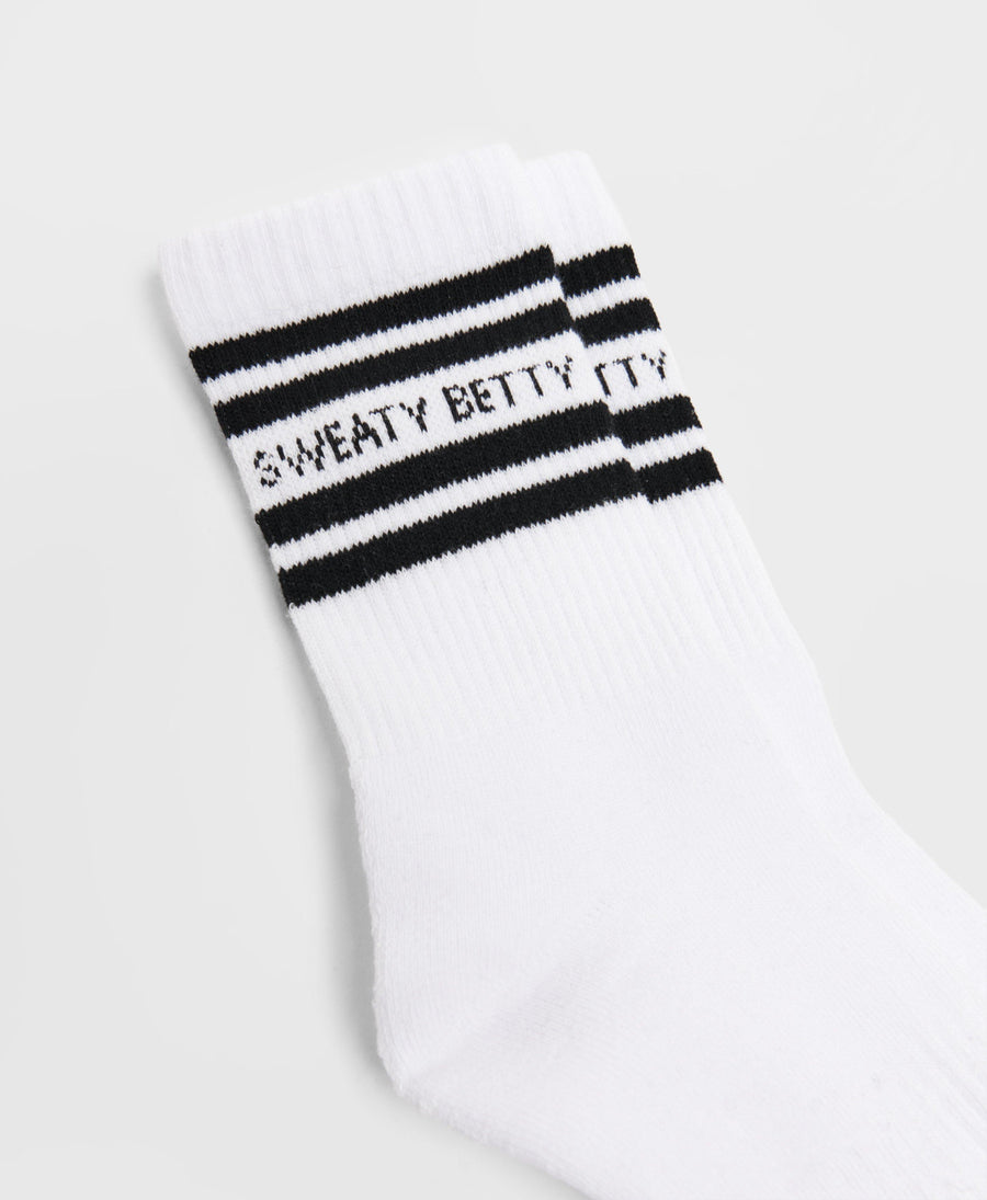 Varsity Slogan Socks Sb9822a White-Black