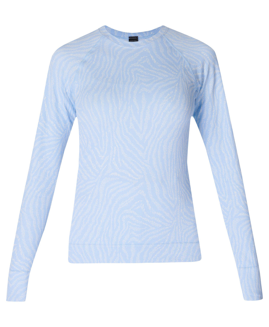 Animal Crew Neck Base Layer To Sb9848 Blue-Zebra-Lines-Jac