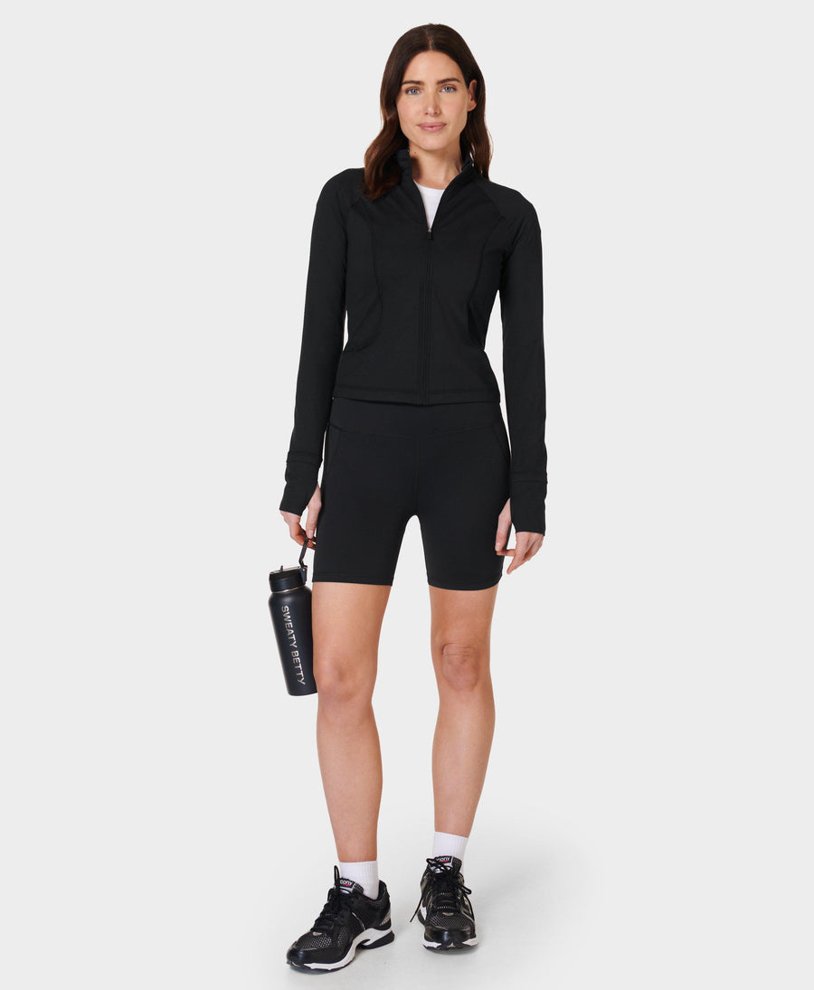 All Day Active Zip Up Sb9858 Black