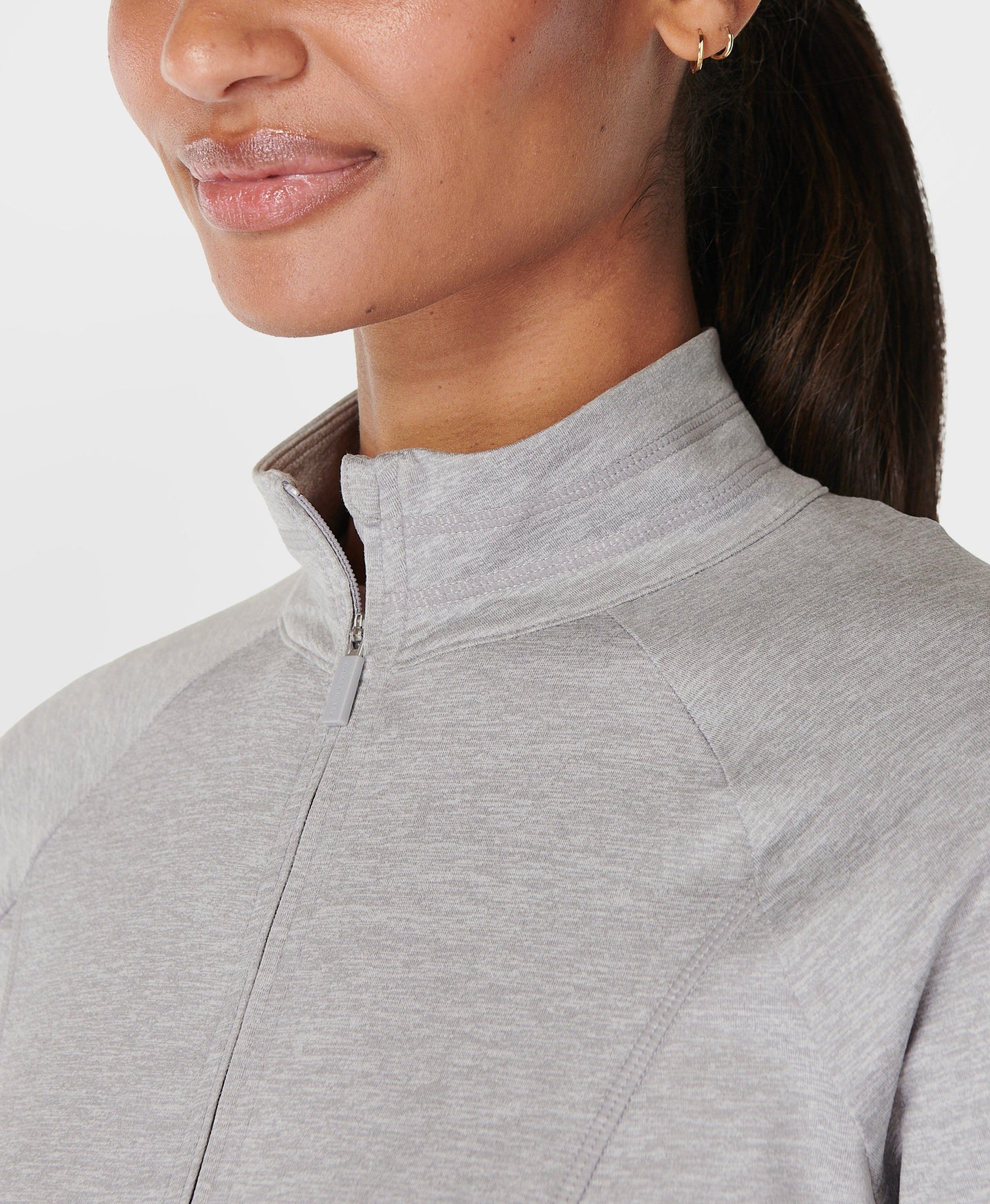 All Day Active Zip Up Sb9858b Light-Grey-Marl