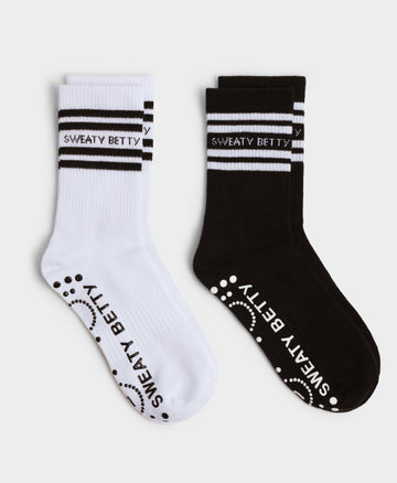 Mid Length Ankle Gripper Socks Sb9860 White