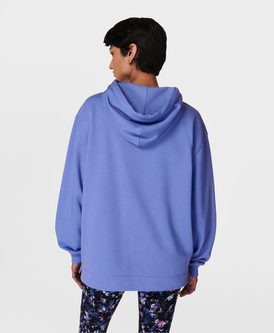 Revive Longline Hoody Sb9913 Cornflower-Blue