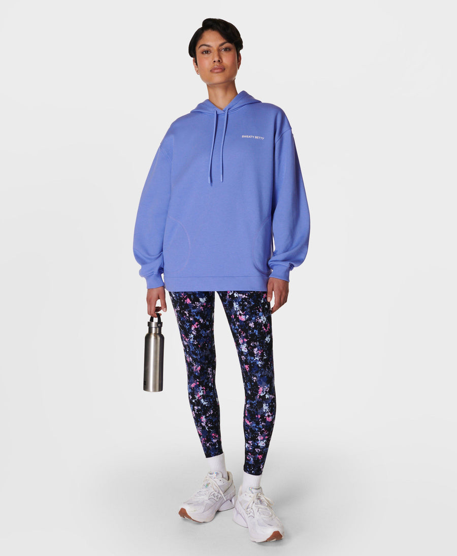 Revive Longline Hoody Sb9913 Cornflower-Blue