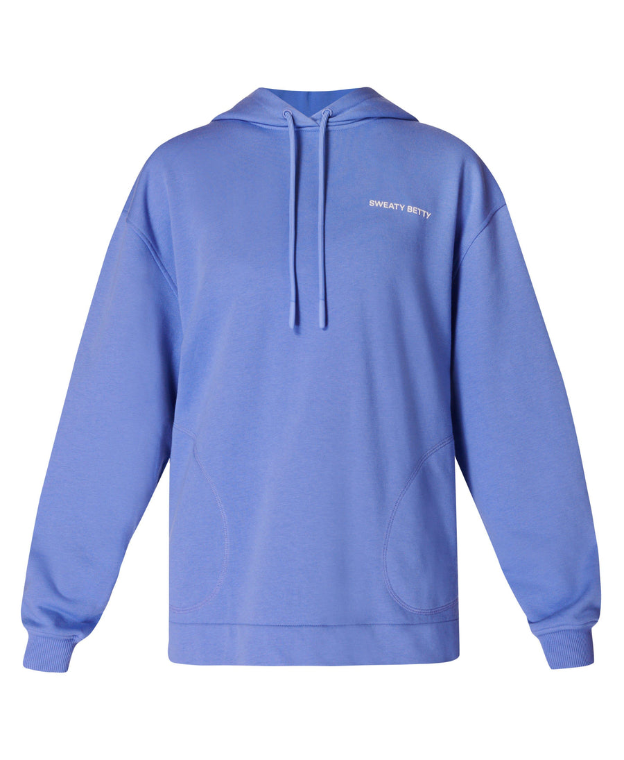 Revive Longline Hoody Sb9913 Cornflower-Blue