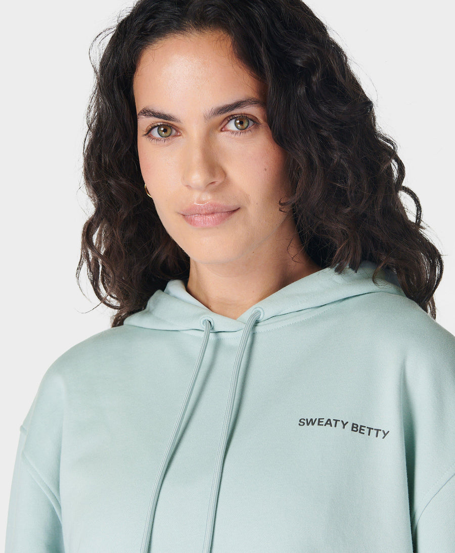 Revive Longline Hoody Sb9913 Muted-Teal-Blue