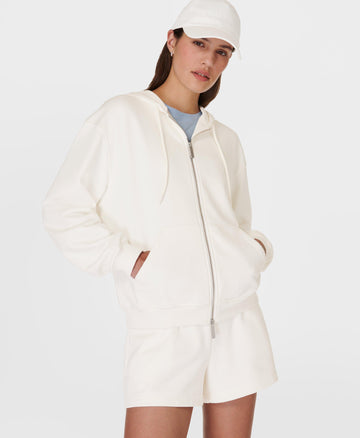 Revive Longline Zip Through Sb9914 Lily-White