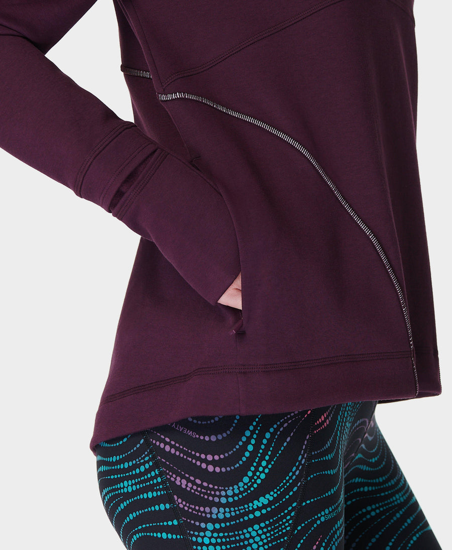 Tempo Train Hoodie Sb9917 Midnight-Cherry-Purp