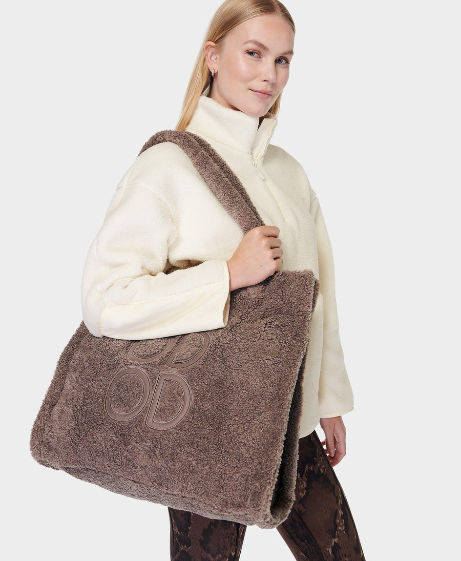 Sherpa Tote Bag Sb9922 Brown