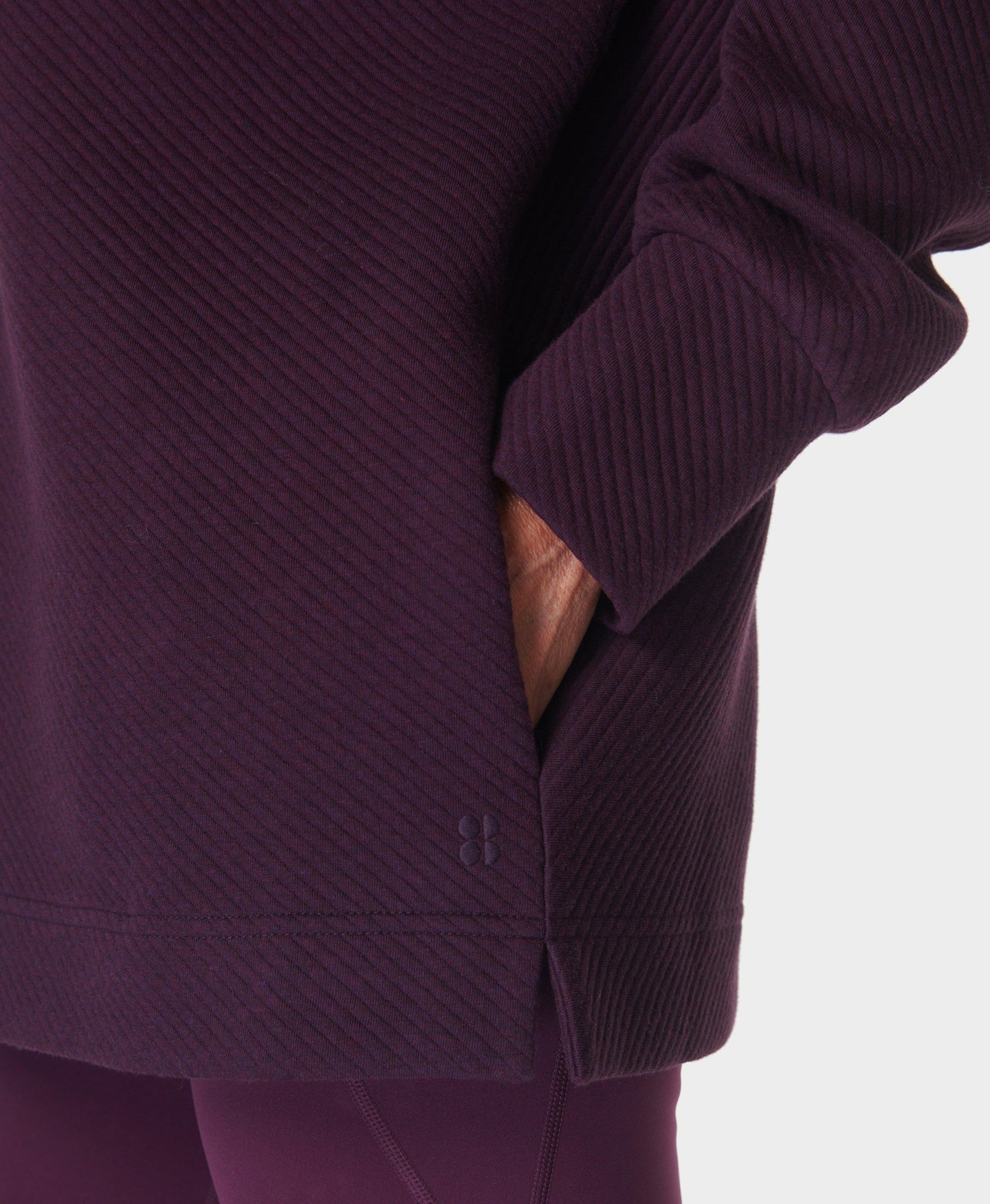 Radiant Half Zip Sweatshirt Sb9938 Midnight-Cherry-Purp