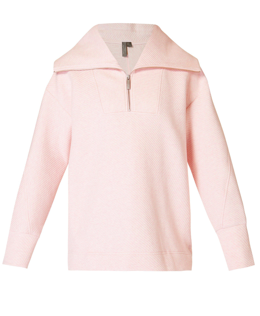 Radiant Half Zip Sweatshirt Sb9938 Neutral-Pink