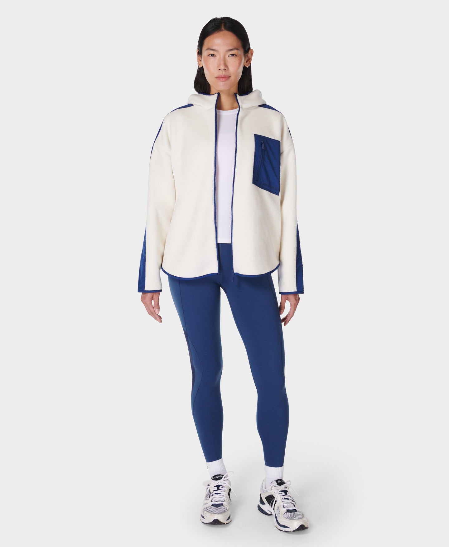 Roam Borg Zip Up Sb9942 Lilywhite-Fluxblue