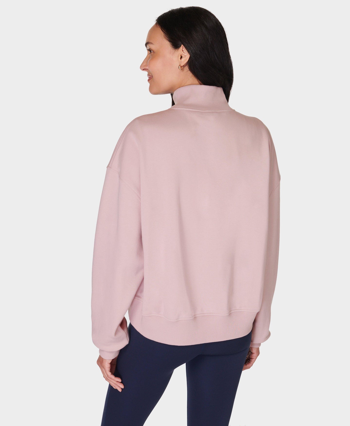 Revive Crop Half Zip Sb9943 Pirouette-Pink