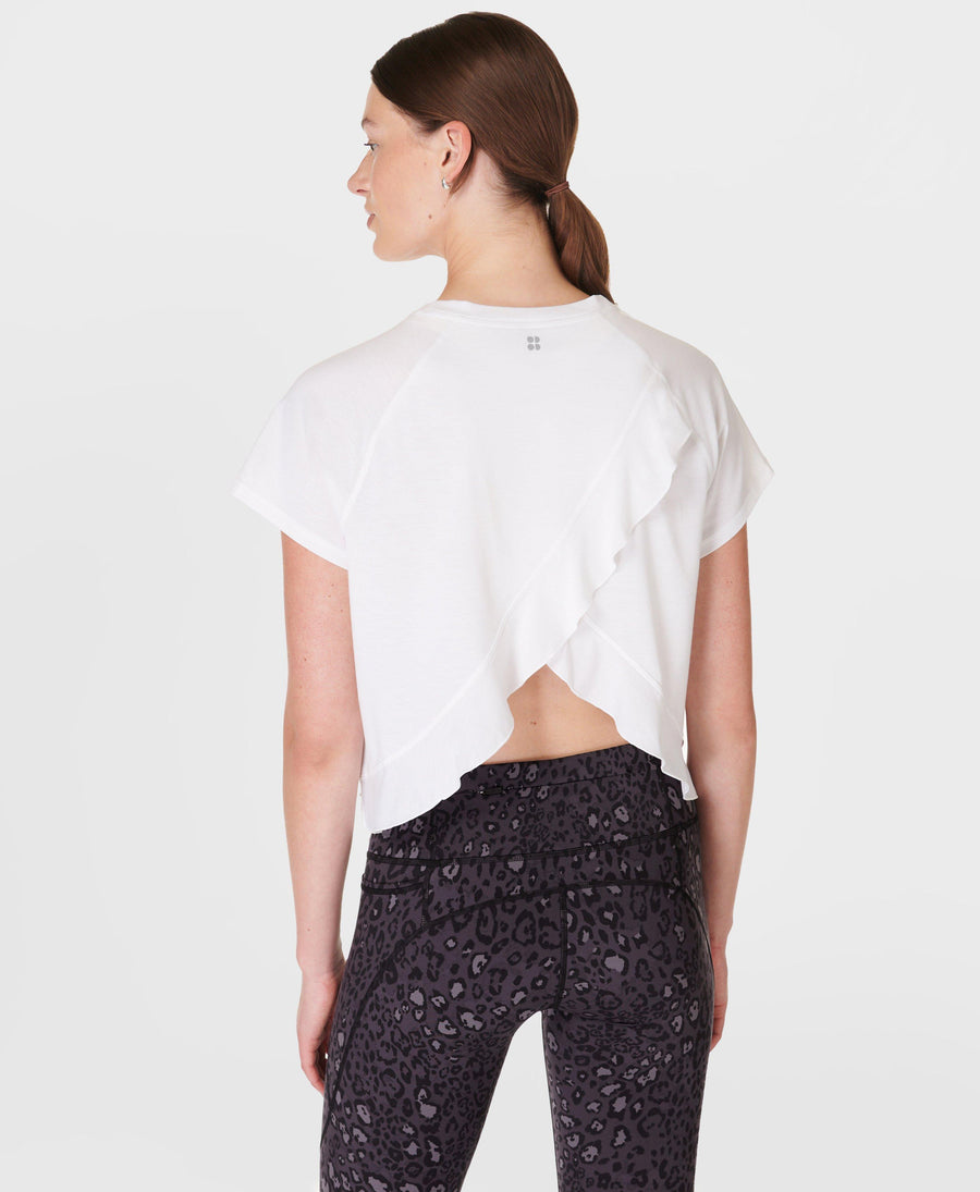 Breathe Easy Ruffle T-shirt Sb9954 White