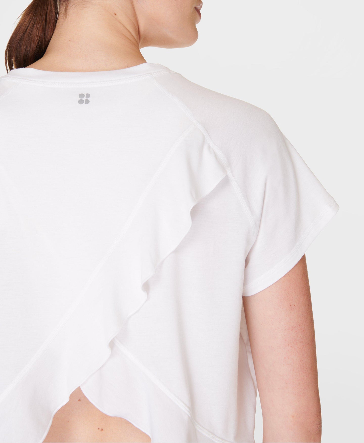 Breathe Easy Ruffle T-shirt Sb9954 White