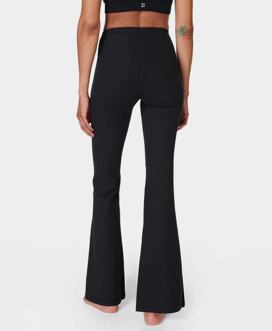 Glow Rib Flare Trousers Sb9959s Black