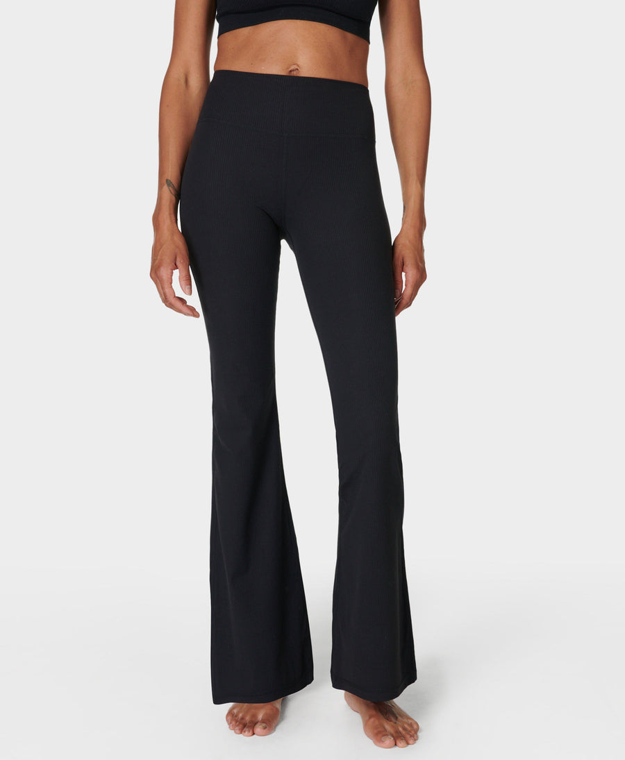 Glow Rib Flare Trousers Sb9959s Black