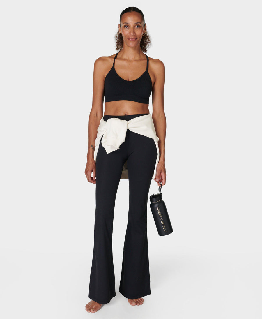 Glow Rib Flare Trousers Sb9959s Black