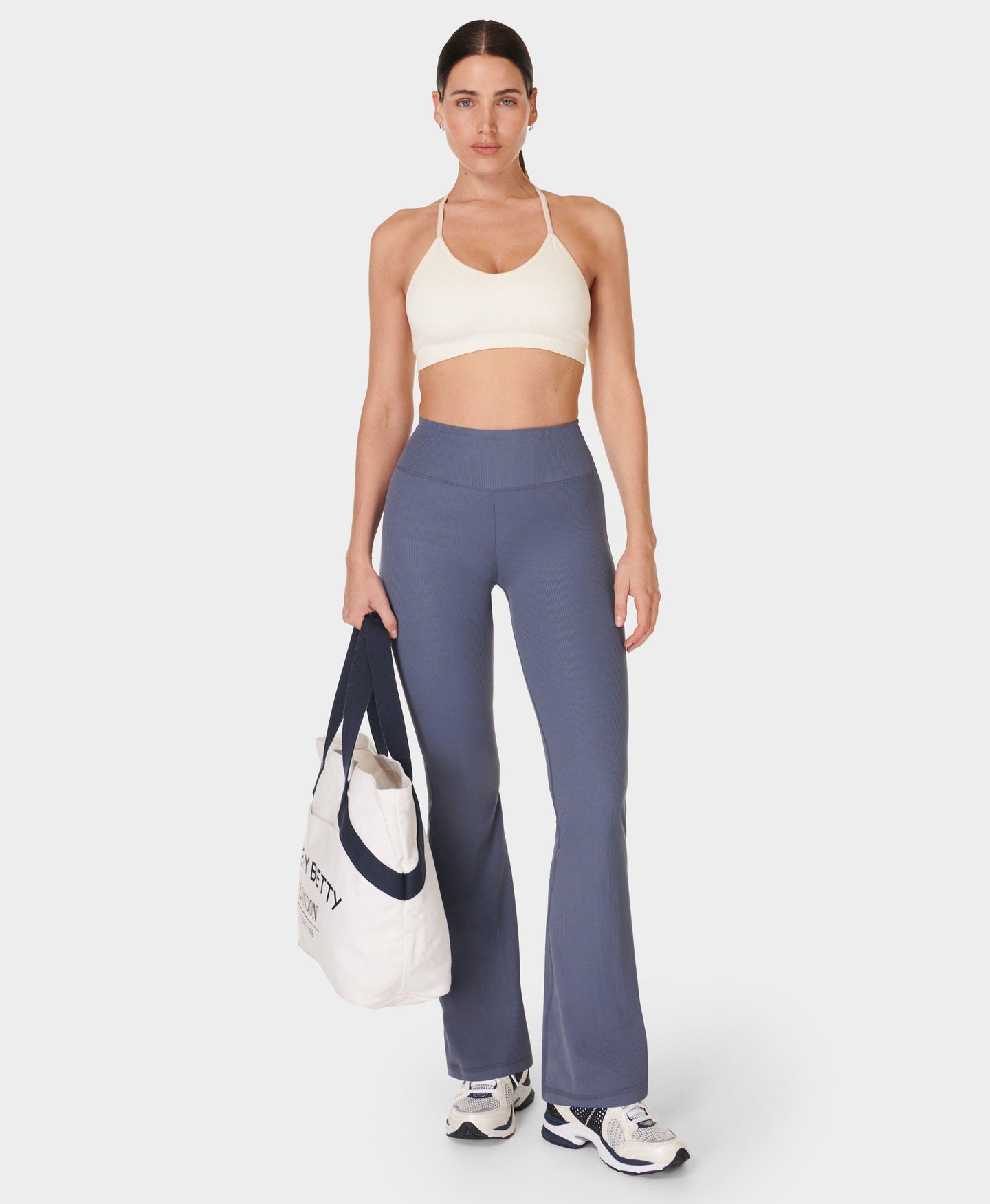 Glow Rib Flare Trousers Sb9959s Endless-Blue