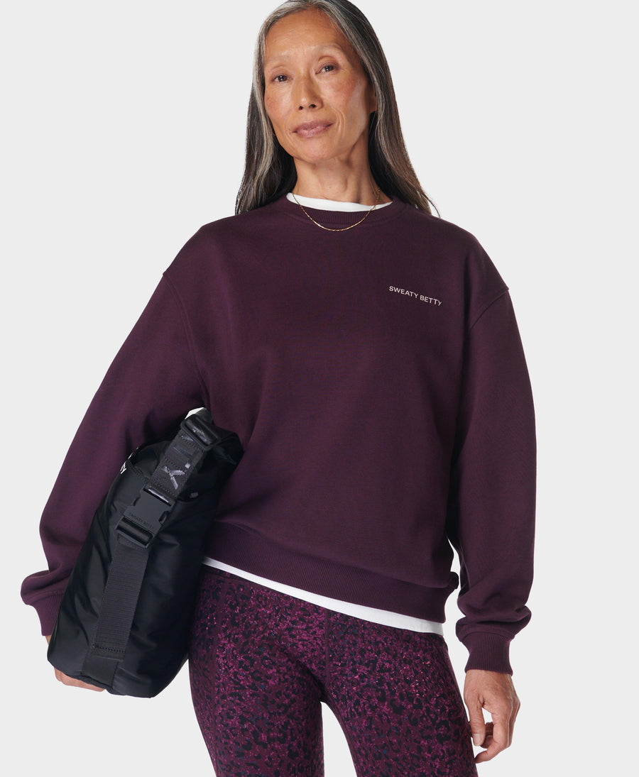 Revive Crew Neck Sweatshirt Sb9979 Midnight-Cherry-Purp