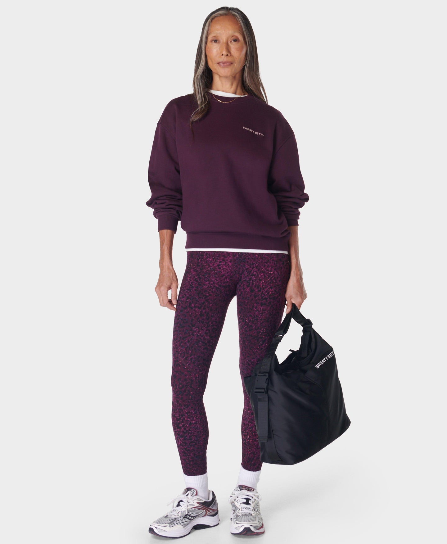 Revive Crew Neck Sweatshirt Sb9979 Midnight-Cherry-Purp