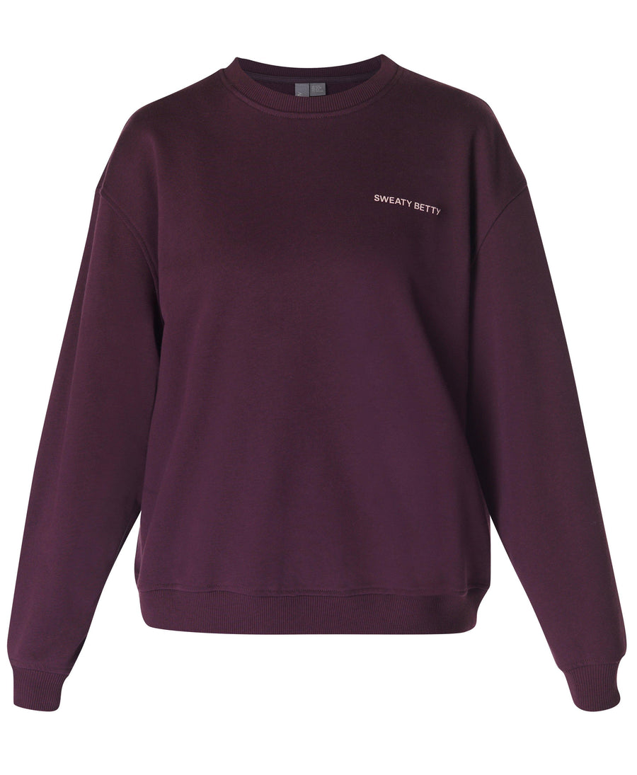 Revive Crew Neck Sweatshirt Sb9979 Midnight-Cherry-Purp