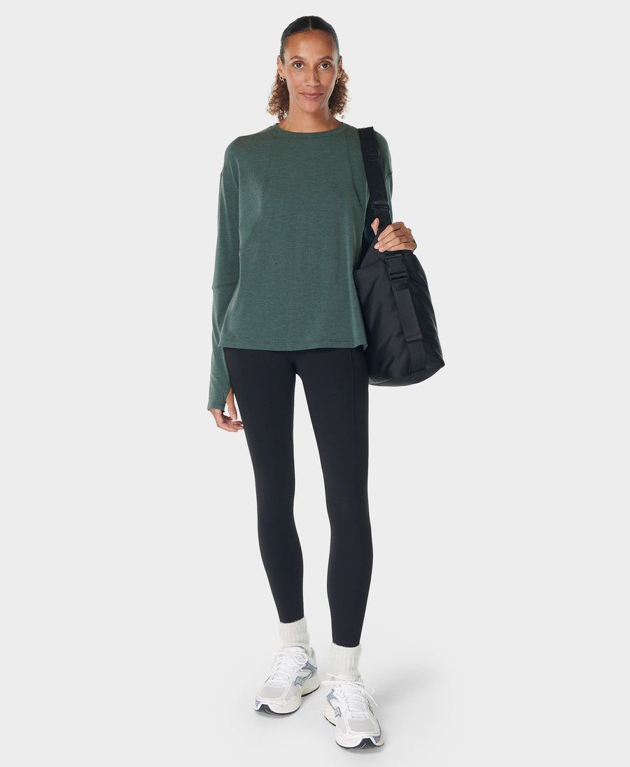 Soft Flow Studio Long Sleeve T Sb9989 Trek-Green