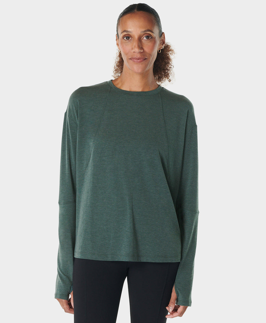 Soft Flow Studio Long Sleeve T Sb9989 Trek-Green